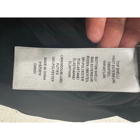 Adrianna Papell Dress Lace Black Nude Tiered 3/4 Sleeves 6 Elegant Holiday Party - Picture 4 of 12